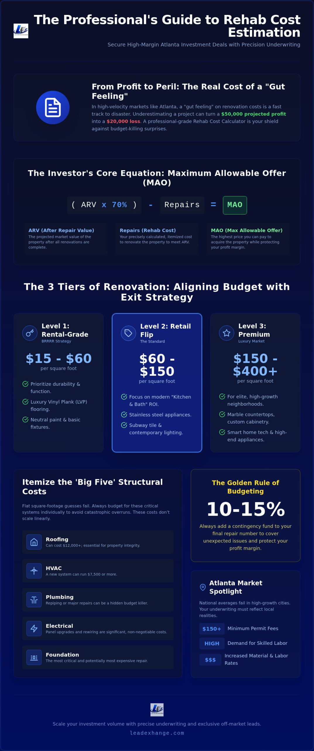 Atlanta Rehab Cost Calculator: Estimate Fix & Flip Profits