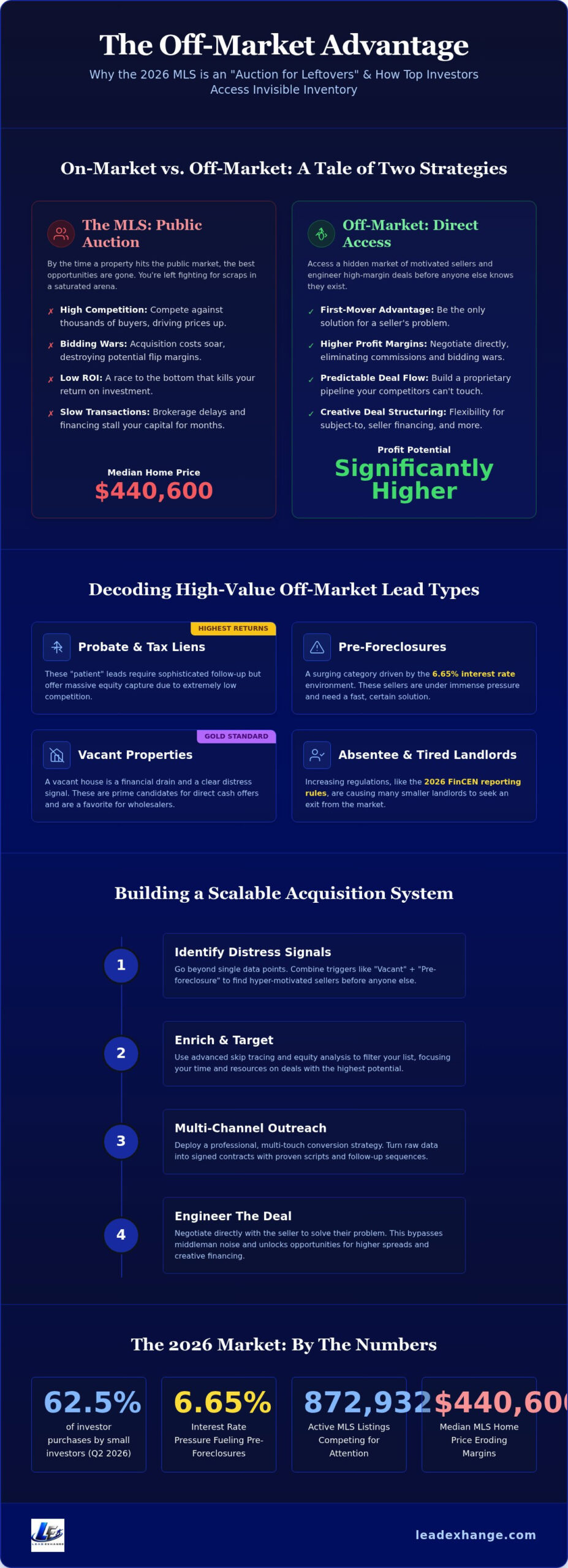 Off-Market Real Estate Leads: The Professional Guide to Sourcing High-Margin Deals in 2026