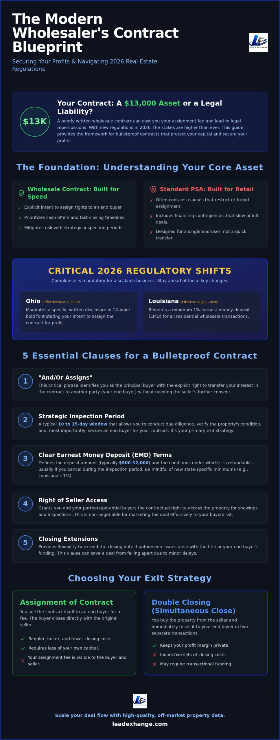 Wholesale Real Estate Contract: The 2026 Investor’s Guide & Template